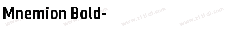 Mnemion Bold字体转换
